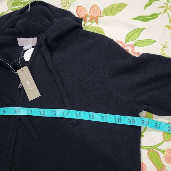 New J Crew Cashmere full-zip sweater-hoodie BJ611 Size S $268 Retail - Picture 7 of 8